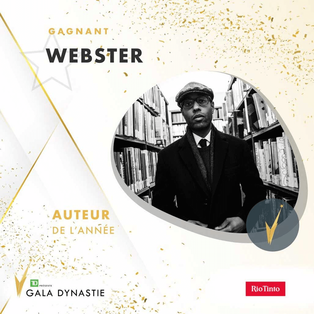 Webster sacré Auteur de l’année au Gala Dynastie